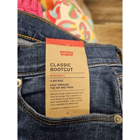 Levi’s Demi Curvy Mid Rise Boot Cut Medium Wash Blue Jeans Sz 22W New - Picture 6 of 7